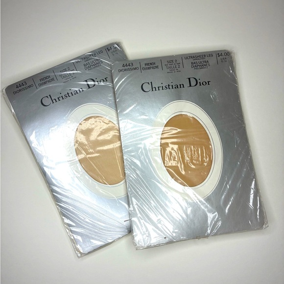 Christian Dior Diorissimo French Champagne Ultra Sheer  Panty Hose - Picture 1 of 4